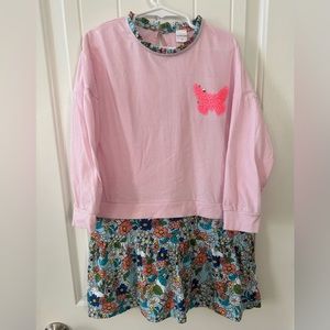 Penelope Plum Girls Drop Sleeve Dress SZ 6